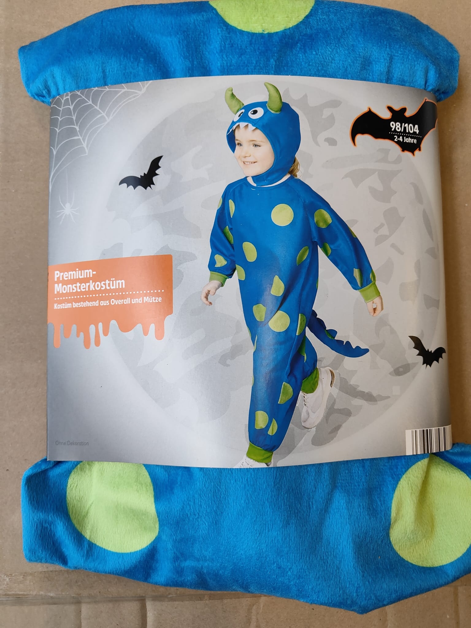 Carnavals pakje - onesie draakje maat 98-104