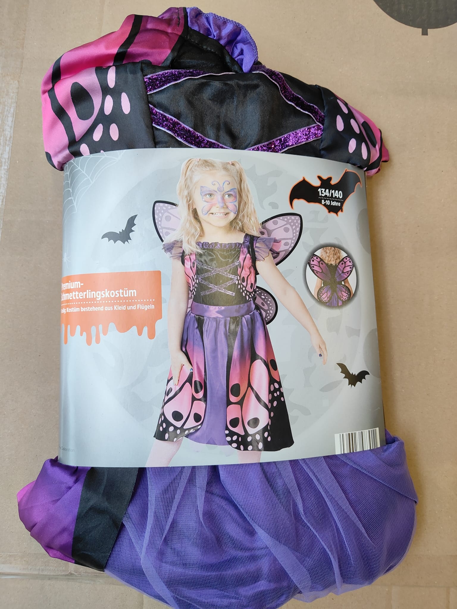 Carnavals pakje - onesie vlinder maat 134-140