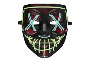 Glow in the dark halloween masker met bloedspatten