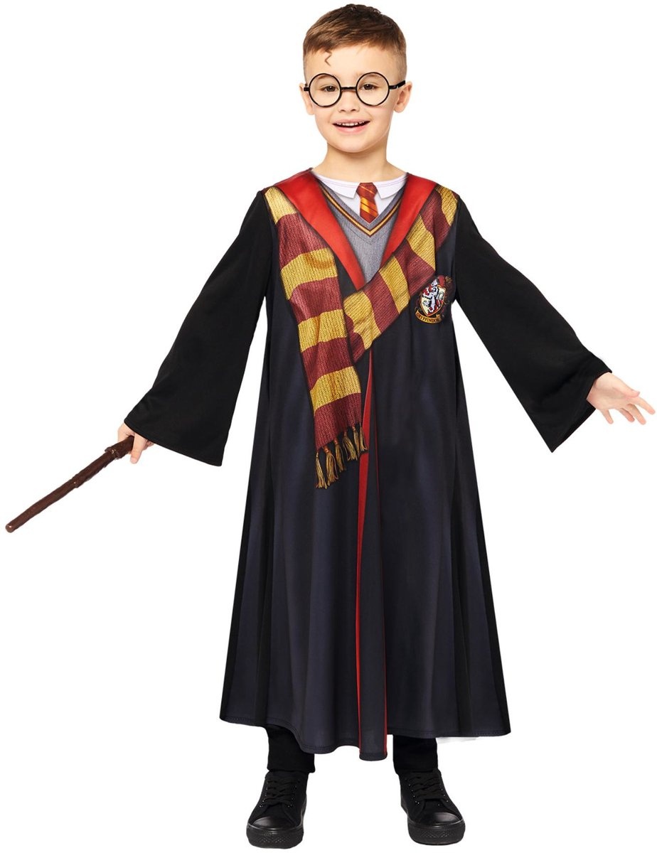 Amscan Harry potter kostuum met staf en bril 4-6 jaar