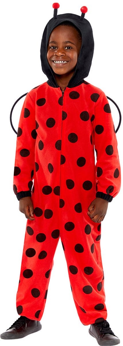 Amscan Lieveheersbeestje onesie/jumpsuit kostuum voor kinderen maat 6-8 jaar