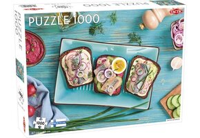 Tactic Danish Sandwich – Puzzel – 1000 stukjes – Scandinavische Food Art – Strak en Rustgevend Ontwerp – Hoogwaardige Scandinavische Kwaliteit