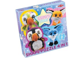 Tactic Lumo Stars Papegaaiduikers en Vossen – Puzzel – 4x6 stukjes – Lieve Bos en Zeedieren – Strak en Rustgevend Ontwerp – Hoogwaardige Scandinavische Kwaliteit