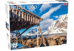 Tactic Fish on the Racks – Puzzel – 1000 stukjes – Scandinavisch Kustleven – Strak en Rustgevend Ontwerp – Hoogwaardige Scandinavische Kwaliteit