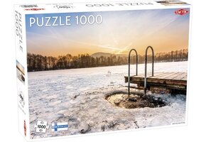 Tactic Winter Swimming – Puzzel – 1000 stukjes – Scandinavische Traditie in de Kou – Strak en Rustgevend Ontwerp – Hoogwaardige Scandinavische Kwaliteit