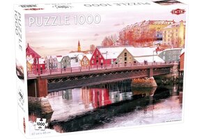 Tactic Nidelva in Trondheim – Puzzel – 1000 stukjes – Noors Stadslandschap – Strak en Rustgevend Ontwerp – Hoogwaardige Scandinavische Kwaliteit
