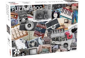 Tactic Retro Mechanics – Puzzel – 1000 stukjes – Technische Illustratie in Vintage Stijl – Strak en Rustgevend Ontwerp – Hoogwaardige Scandinavische Kwaliteit