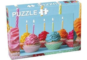 Tactic Cupcakes – Puzzel – 56 stukjes – Zoet en Speels Illustratiethema – Strak en Rustgevend Ontwerp – Hoogwaardige Scandinavische Kwaliteit