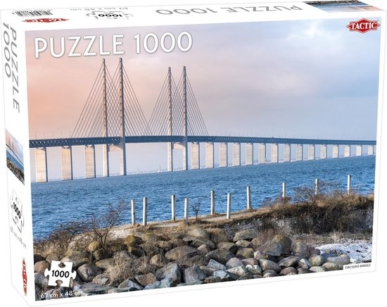 Tactic Öresund Bridge – Puzzel – 1000 stukjes – Iconische Verbinding tussen Landen – Strak en Rustgevend Ontwerp – Hoogwaardige Scandinavische Kwaliteit