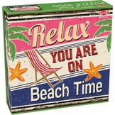Tactic Beach Time – Puzzel – 1000 stukjes – Zomerse Tekstpuzzel – Rustgevend Ontwerp – Hoogwaardige Scandinavische Kwaliteit