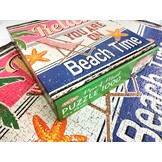 Tactic Beach Time – Puzzel – 1000 stukjes – Zomerse Tekstpuzzel – Rustgevend Ontwerp – Hoogwaardige Scandinavische Kwaliteit