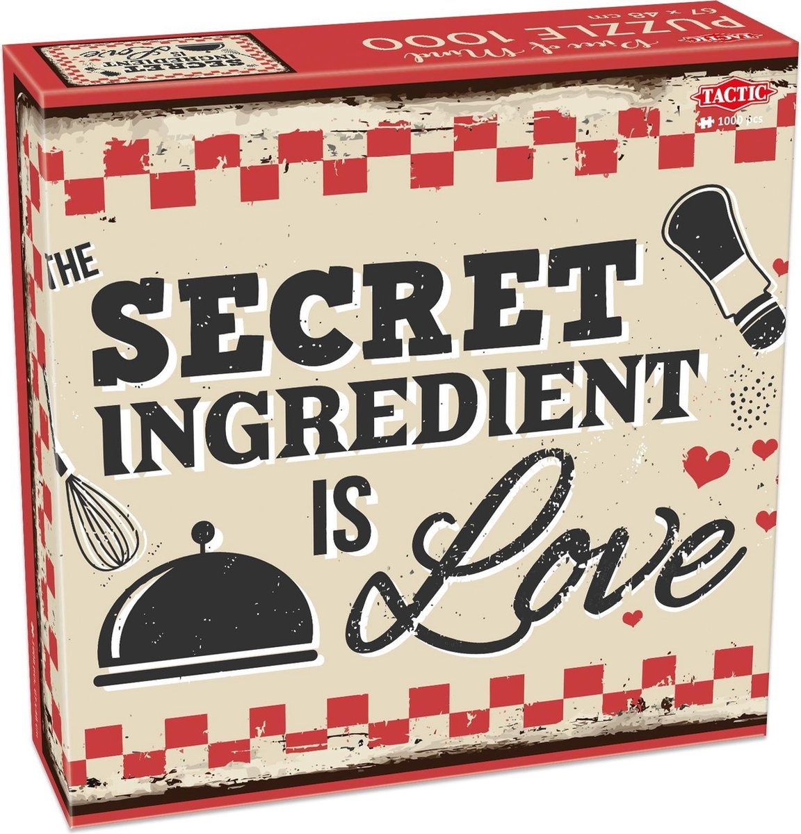 Tactic The Secret Ingredient Is Love – Puzzel – 1000 stukjes – Warme Tekstpuzzel – Rustgevend Ontwerp – Hoogwaardige Scandinavische Kwaliteit