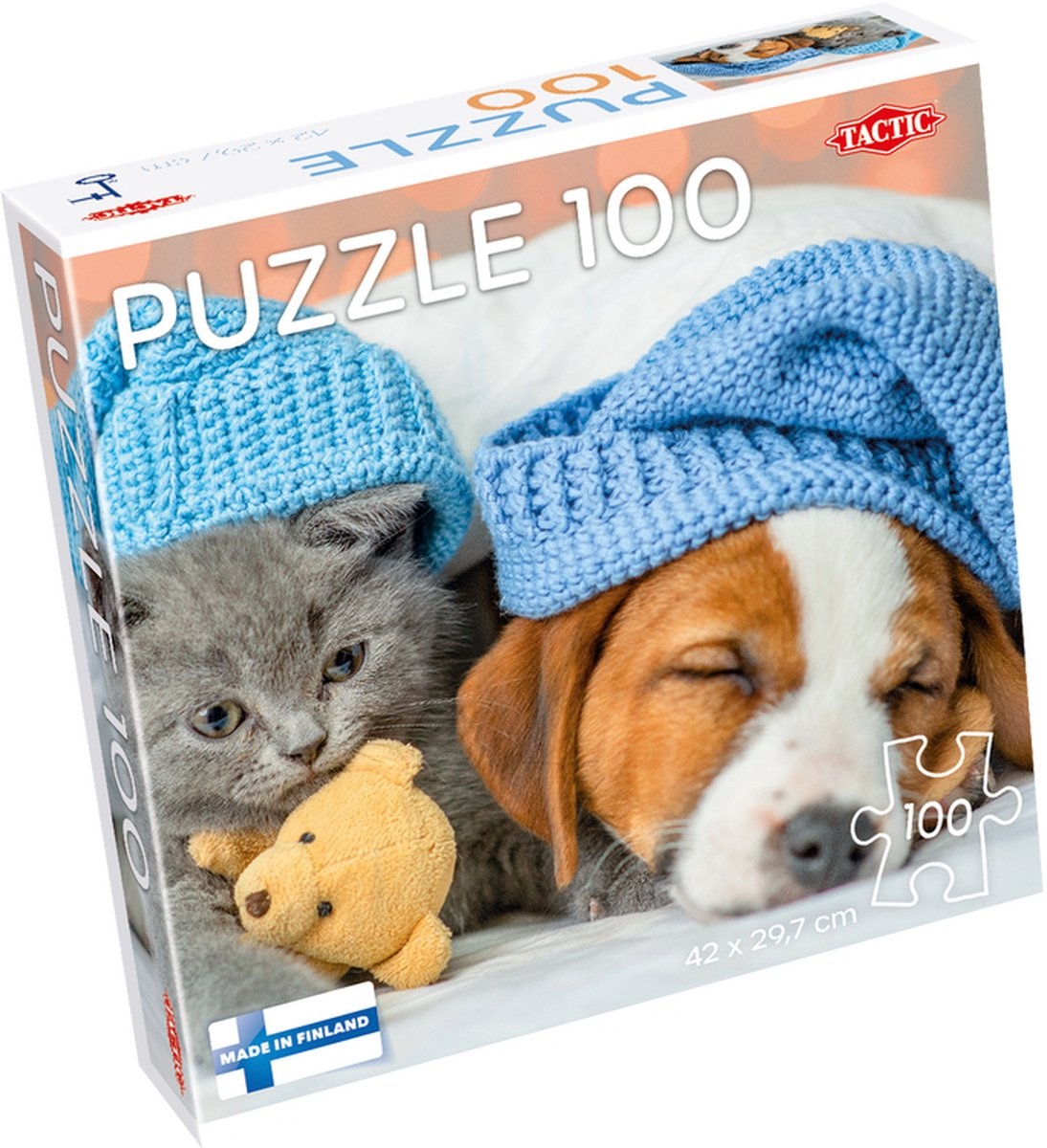 Tactic Cute Kitten and Sleepy Dog puzzel 100 stukjes