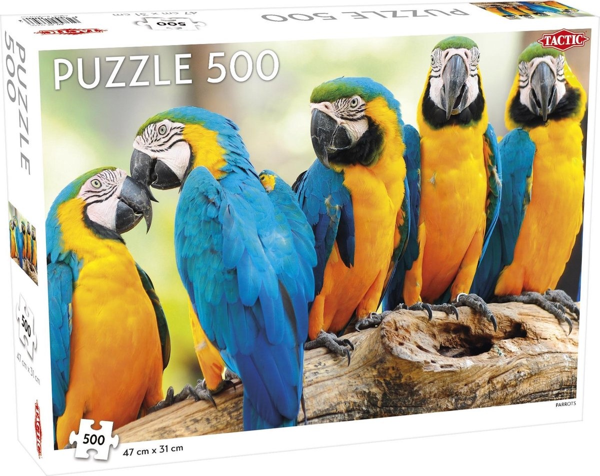 Tactic Puzzel Animal: Parrots - 500 stukjes