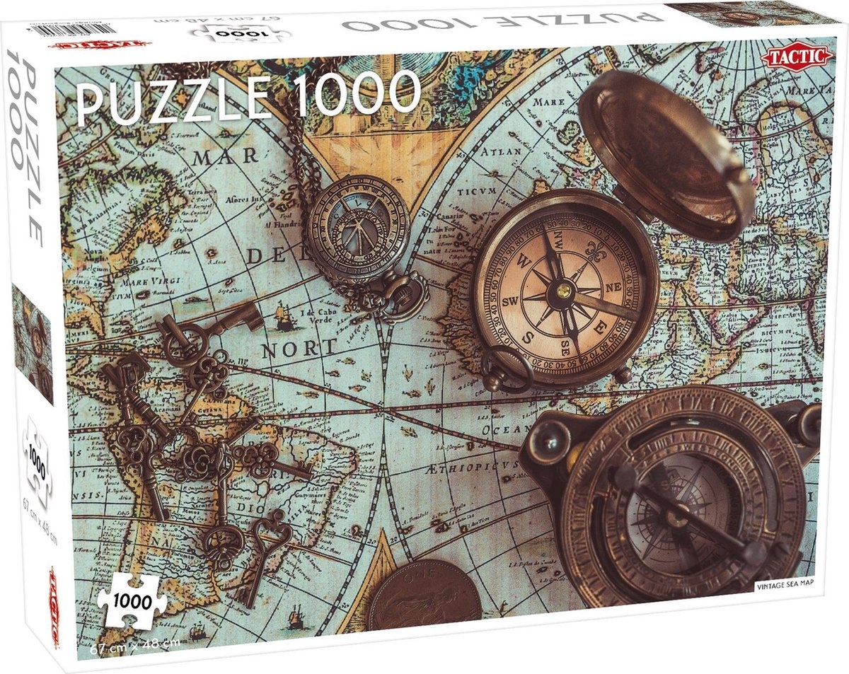 Tactic Puzzel Lover's Special: Vintage Sea Map - 1000 stukjes