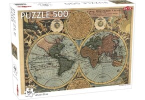 Tactic Puzzel Old Map of the World 500 Stukjes