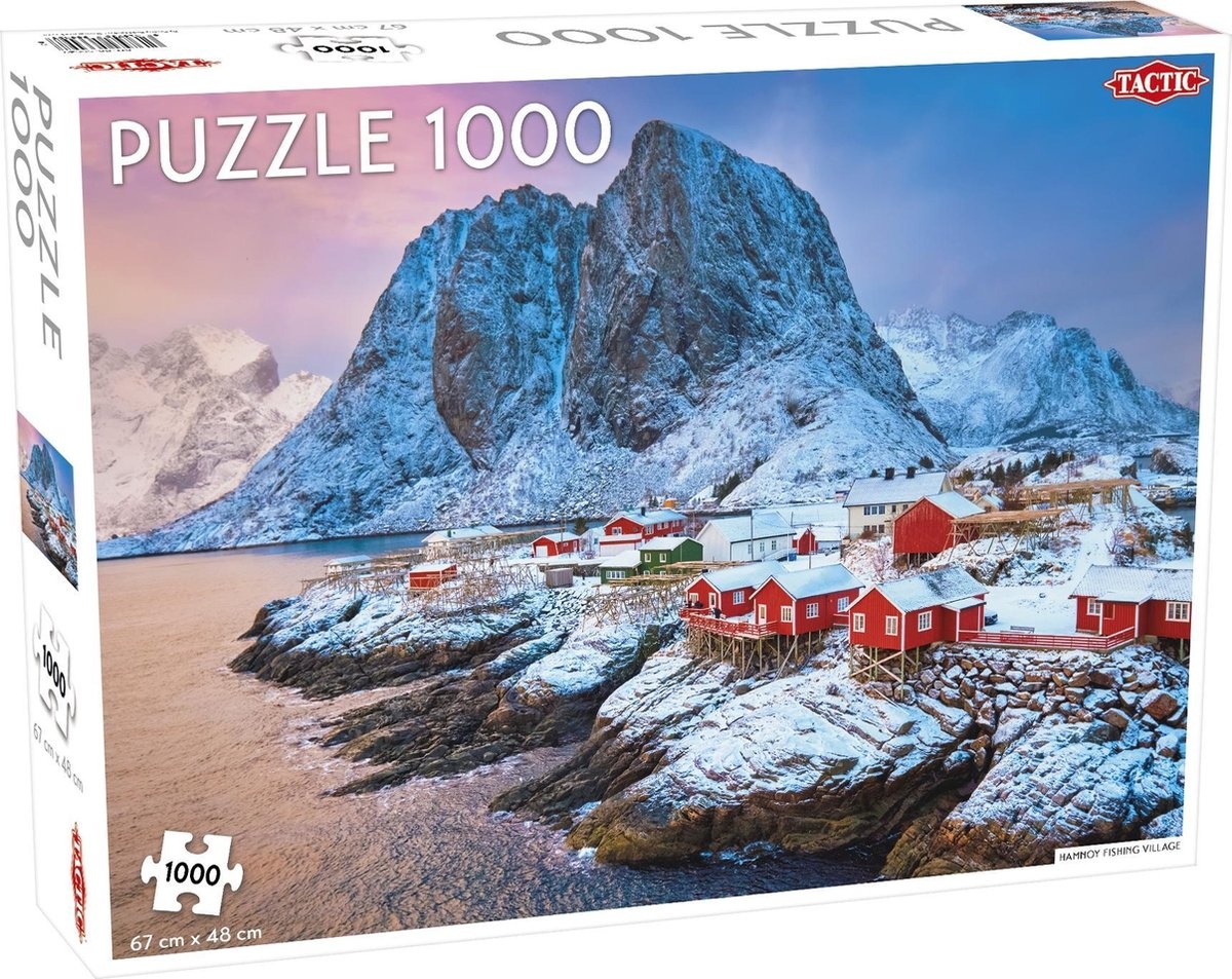 Tactic Puzzel Around the World Nothern Stars: Hamnoy Fishing Village - 1000 stukjes