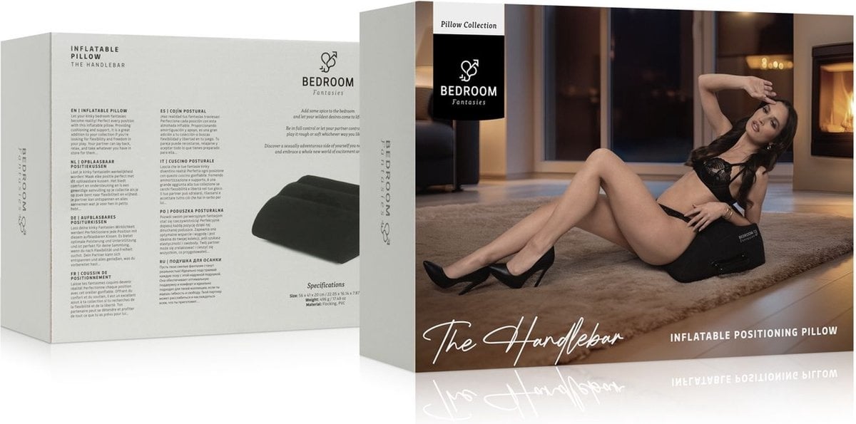 Bedroom Fantasies - The Handlebar Opblaasbaar Kussen - Zwart