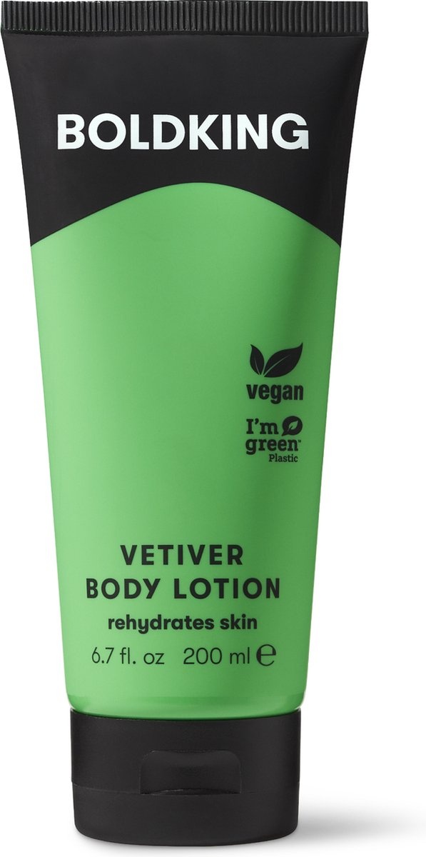 Boldking Bodylotion Vetiver - Bodylotion Heren - Alle Huidtypen - 200ml