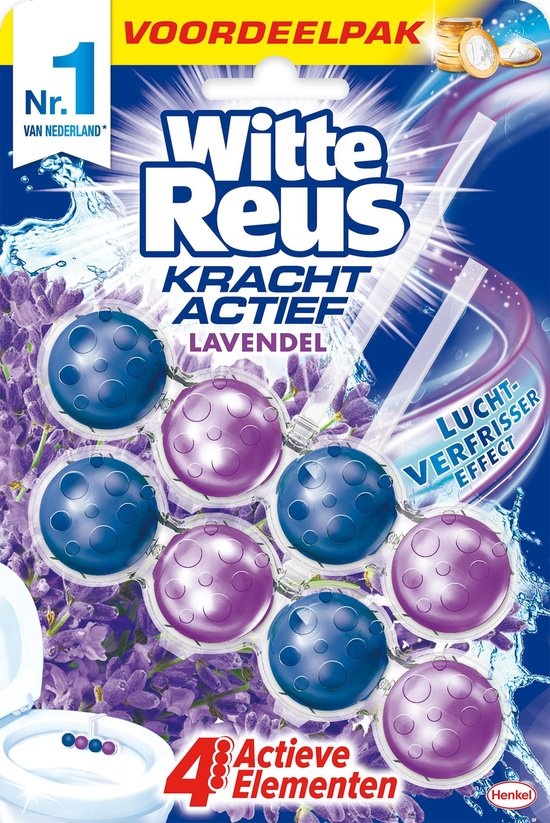 Witte Reus Toiletblok WC Kracht Actief - Lavendel Boost - Duopack