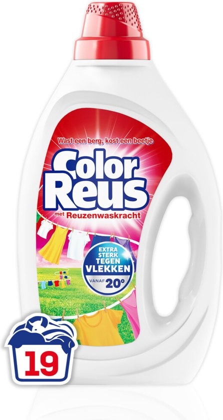Witte Reus Wasmiddel Color Reus Gel 19 Wasbeurten - 855 ml