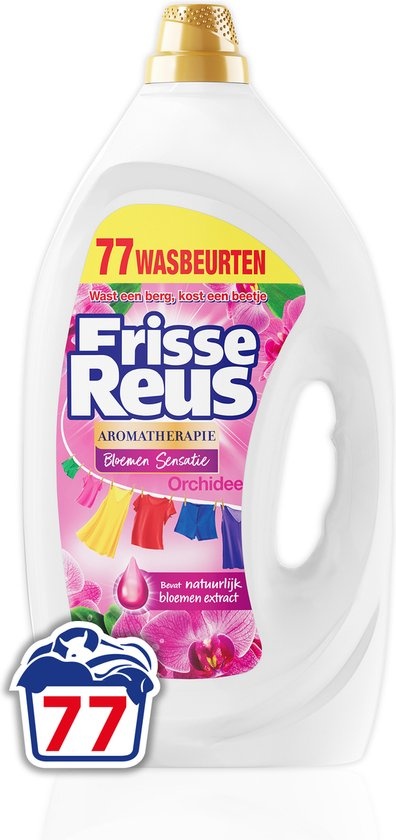 Frisse Reus Gel Orchidee Wasmiddel – Vloeibaar – Gekleurde Was – Grootverpakking – 77 Wasbeurten