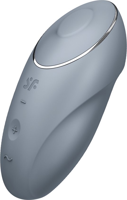 Satisfyer Tap & Climax 1, 11 cm, oplegvibrator met tapfunctie, 2 motoren, oplaadbaar, waterdicht (IPX7), huidvriendelijke siliconen