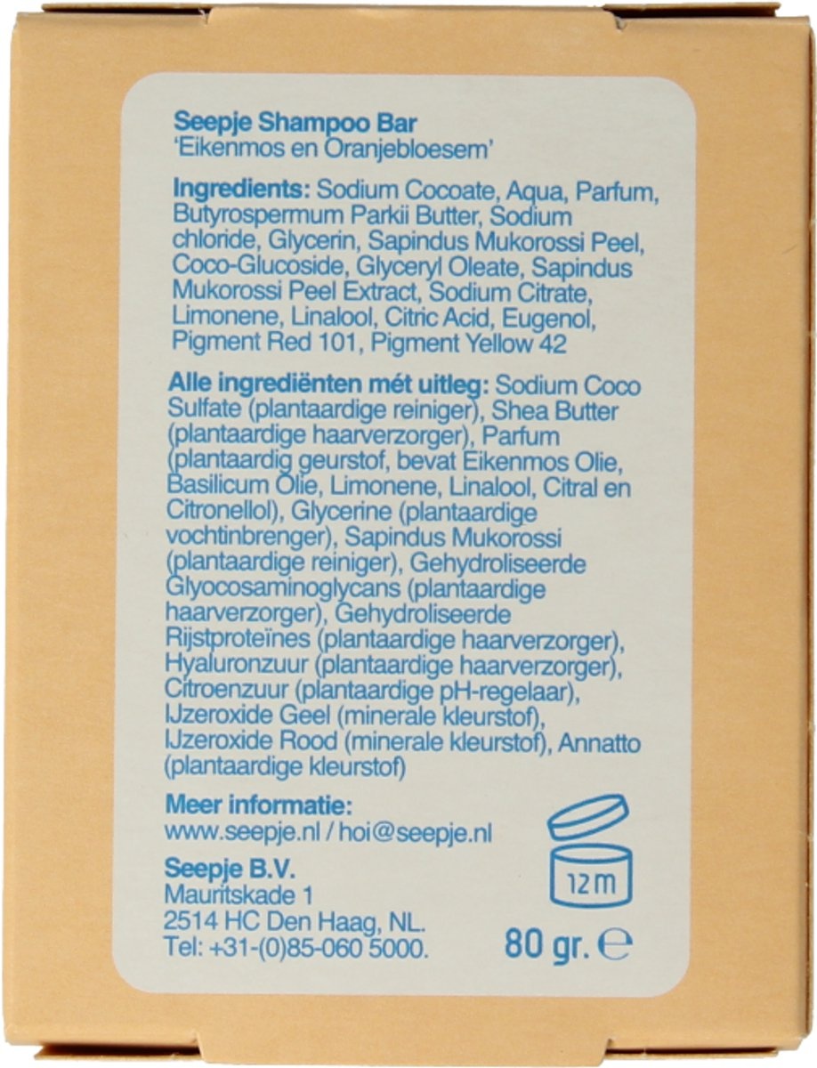 Seepje Eikenmos en Neroli Shampoo Bar 80 gr