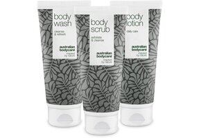 Australian Bodycare Body Treatment Douchegel, Peeling en Bodylotion met Tea Tree Olie