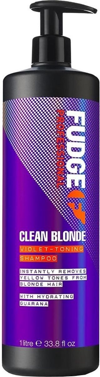 Fudge Clean Blonde Zilvershampoo - Neutraliseert gele en koperkleurige tonen - 1000ml