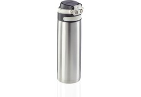 Leifheit thermosbeker Flip - 600 ml - RVS - zilver