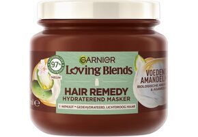 Garnier Loving Blends Masker Voedende Amandelmelk Gedehydrateerd, lichtdroog haar 340 ml