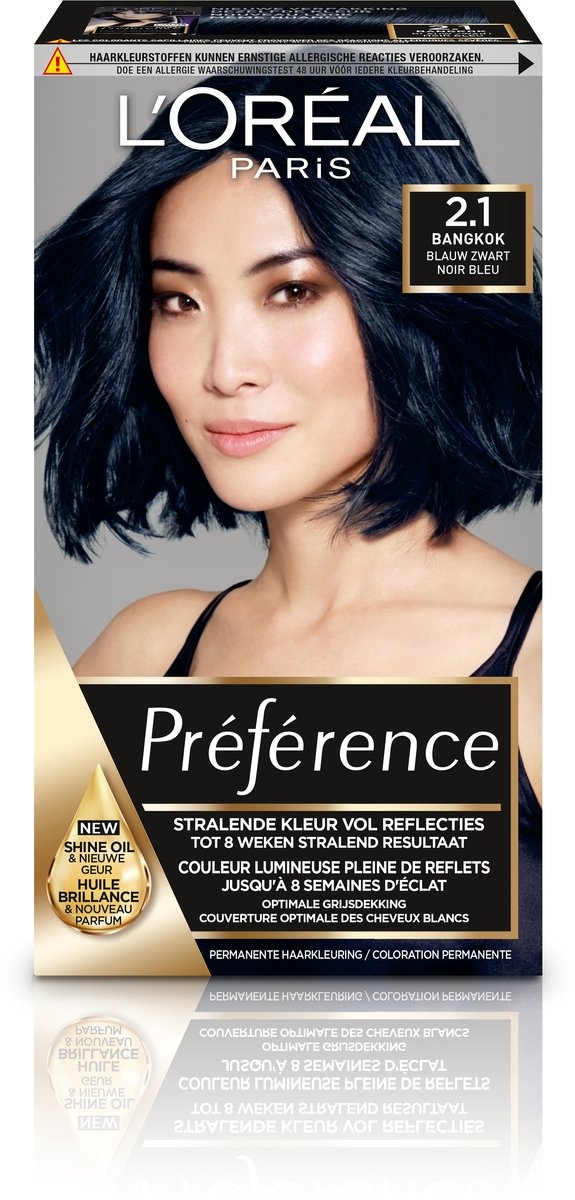 L'Oréal Paris Préférence 2.10 - Blauw Zwart - Permanente Kleuring - Extra-Langhoudend