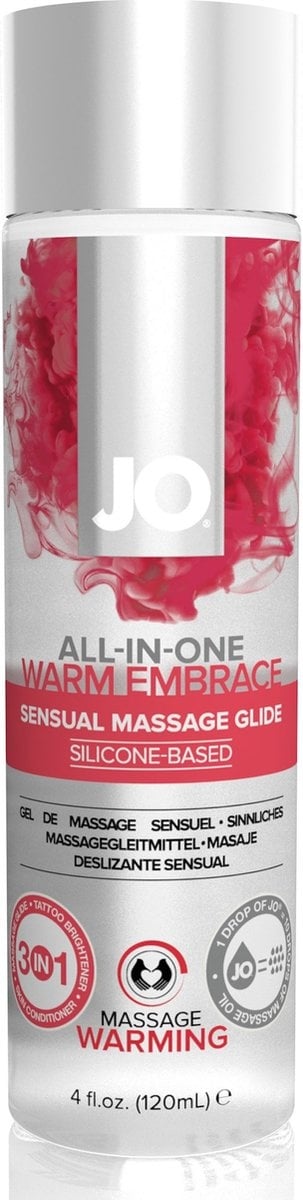 System JO - Verwarmende All-in-One Massage Glijmiddel Op Siliconenbasis - 1