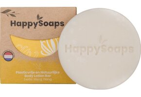 HappySoaps Body Lotion Bar - Exotic Ylang Ylang - Verleidend Bloemige Geur, Verzogend & Hydraterend - 100% Plasticvrij, Vegan & Natuurlijk - 65gr