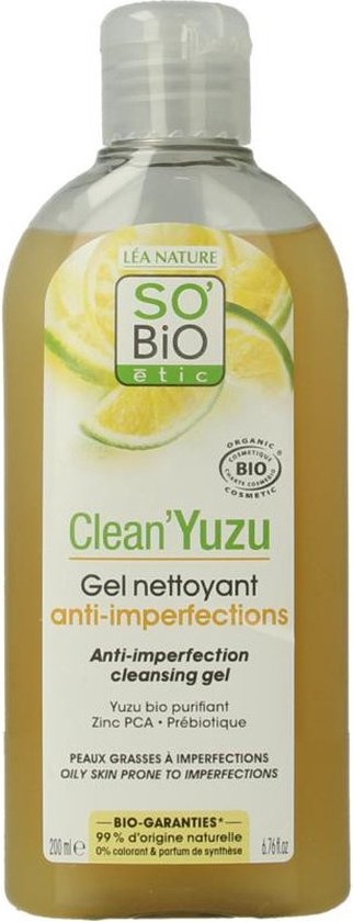 SO’BiO étic Clean yuzu cleansing gel 200 ml