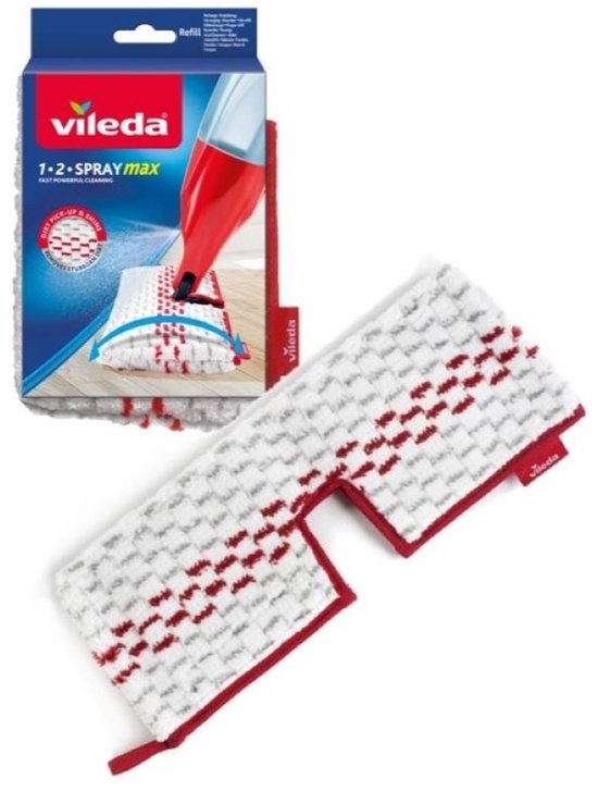 Vileda 1.2.Spray MAX Vervanging - 1 per verpaking - Microvezelpad voor 12 Spray Max systeem