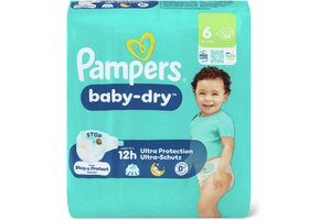 Pampers Baby Dry Maat 6 (13-18kg) 34 luiers Tot 12 uur bescherming