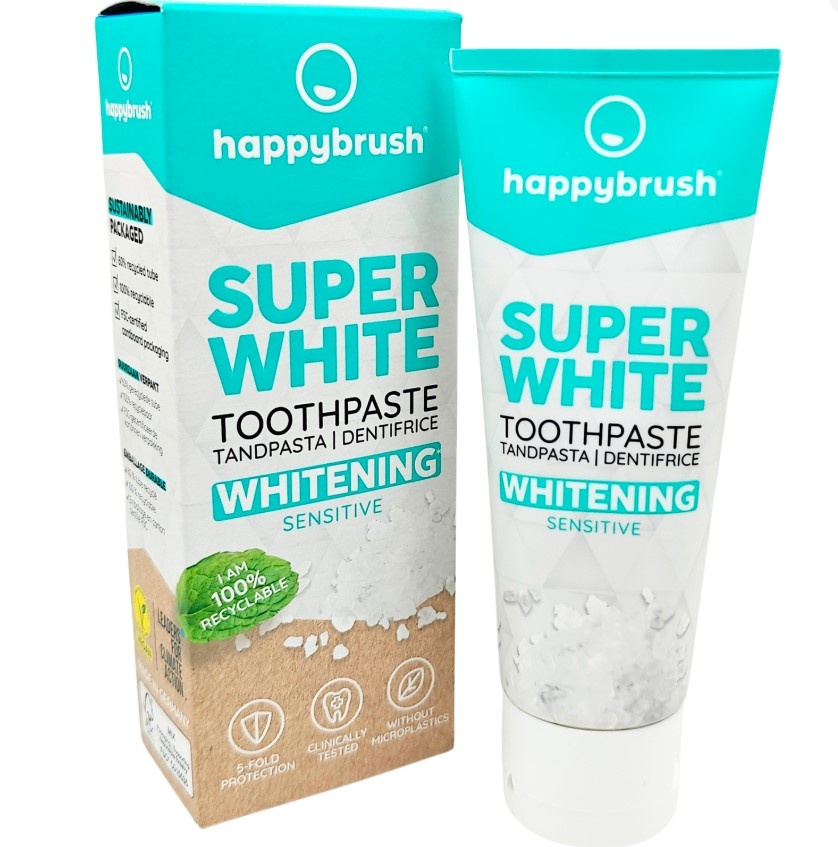 Happybrush Whitening Tandpasta Superwhite Sensitive 75 ml