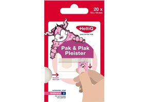 HeltiQ - Pak & Plak pleisters Roze - 20 stuks - Ophang systeem