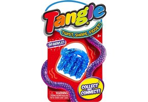 Tangle Jr. Sparkle Blue - Fidget Toy - Blauw - Voor jongens en meisjes - Geschikt vanaf 3 jaar