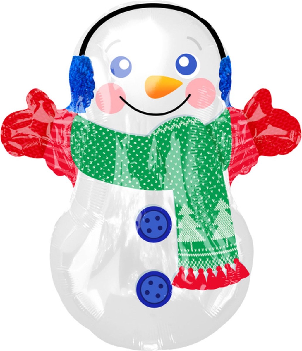 Amscan folieballon sneeuwpop snowman 53cm
