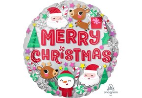 Amscan Folieballon Christmas Buddies 45 Cm Rood/groen