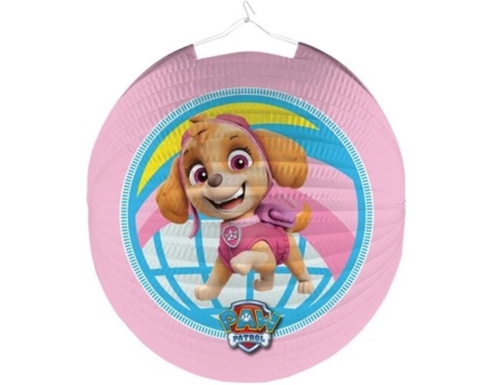 Amscan Paw Patrol Roze Lampion 25cm doorsnede