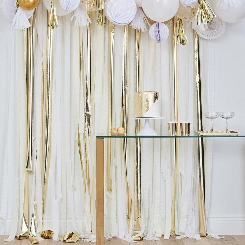 Ginger Ray Backdrop wit/crème/goud - www.jouwoutlet.nl