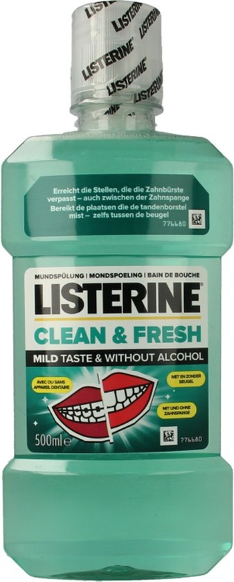 Listerine Clean & Fresh Mondwater 500 ml | 0% alcohol