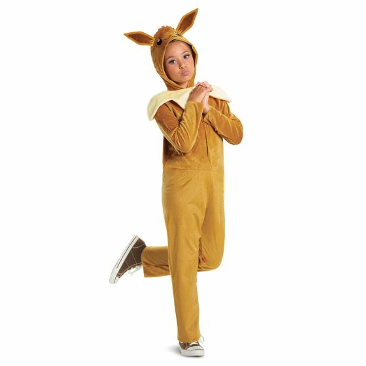 Pokémon Eevee Kinderkostuum – Jumpsuit met Capuchon 7-8 jaar (122-128 cm)