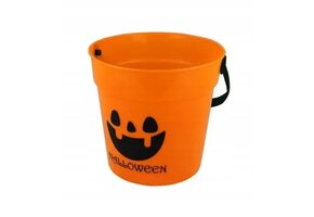 Halloween Snoepemmer Pompoen Oranje 13 cm