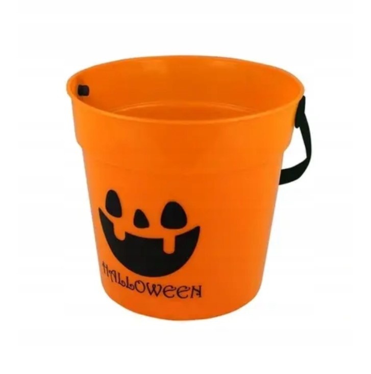 Halloween Snoepemmer Pompoen Oranje 13 cm