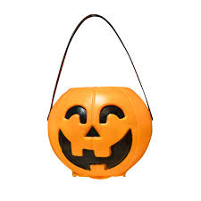 Halloween Pompoen Emmer met licht en geluid Oranje